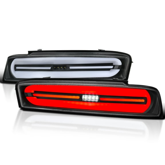 Spec-D Tuning Black Full LED Tail Lights w/ Sequential Turn Signals Compatible with 2016-2018 Chevy Camaro, Left + Right Pair Assembly