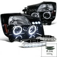 thumbnail image 1 of Spec-D Tuning Black Halo Projector Headlights LED Bumper Light Set Compatible with Titan Armada Left + Right Pair Headlamps Assembly, 1 of 2