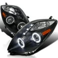 thumbnail image 1 of Spec-D Tuning Black Halo Projector LED Lamps Headlights Compatible with 2006-2008 Toyota Yaris Hatchback, Left + Right Pair Headlamps Assembly, 1 of 6