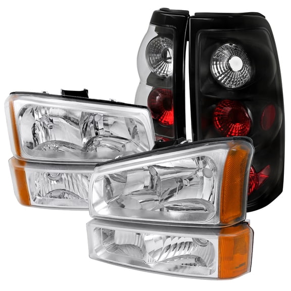 Spec-D Tuning Black Headlights 2x H4 9003 Halogen Bulbs Compatible with 1999-2000 Honda Civic 2 3 4 Door Left + Right Pair Headlamps Assembly