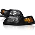 thumbnail image 1 of Spec-D Tuning Black Headlights Compatible with 1999-2004 Ford Mustang L+R Headlamps Pair Assembly, 1 of 6