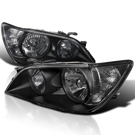 Spec-D Tuning Black Headlights Compatible with 2001-2005 Lexus IS300 L+R Pair Head Lights Lamps Assembly