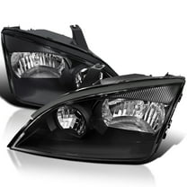Spec-D Tuning Black Headlights Compatible with 2005-2007 Ford Focus L R Pair Head Light Lamp Assembly