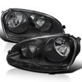 thumbnail image 1 of Spec-D Tuning Black Headlights Compatible with 2006-2009 Volkswagen VW Golf Rabbit Jetta GTI L+R Pair Head Light Lamp Assembly, 1 of 6