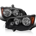 thumbnail image 1 of Spec-D Tuning Black Headlights Compatible with 2011-2018 Dodge Grand Caravan, 2008-2016 Chrysler Town & Country, L+R Pair Head Lights Lamps Assembly, 1 of 7