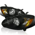 thumbnail image 1 of Spec-D Tuning Black Headlights Compatible with 2003-2008 Toyota Corolla Left + Right Pair Head Lights Lamps Assembly, 1 of 6
