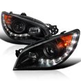 thumbnail image 1 of Spec-D Tuning Black Projector Headlights w/ LED Strip Compatible with 2006-2007 Subaru Impreza WRX, Left + Right Pair Headlamps Assembly, 1 of 6