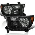 thumbnail image 1 of Spec-D Tuning Black Headlights w/ Amber Compatible with 2007-2013 Toyota Tundra, 2008-2017 Toyota Sequoia, L+R Pair Head Light Lamp Assembly, 1 of 6