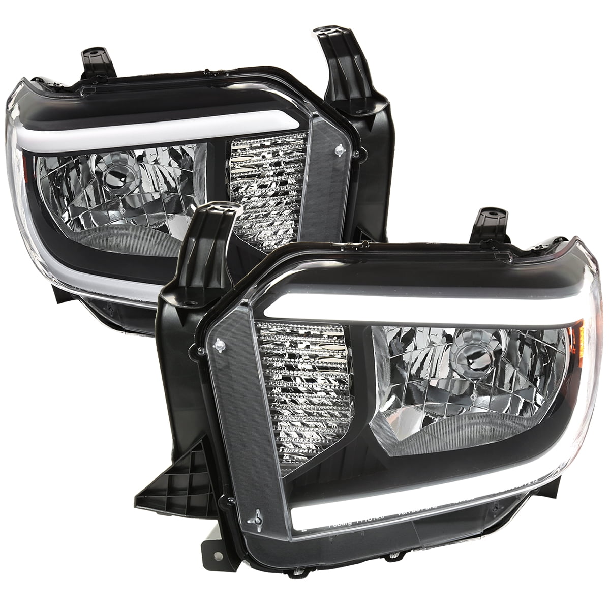 Smoke LED Tube Strip Headlights For 2014-2021 Toyota Tundra (Pair, Left+Right)