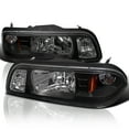 thumbnail image 1 of Spec-D Tuning Black Housing Clear Lens 1PC Headlights + Corner Lights Compatible with 1987-1993 Ford Mustang L+R Pair Head Light Lamp Assembly, 1 of 6