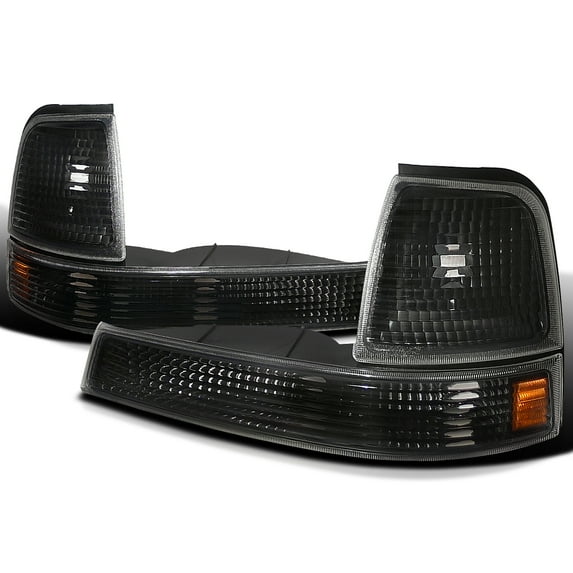 Spec-D Tuning Black Housing Clear Lens Bumper Corner Lights Compatible with 1998-2000 Ford Ranger L+R Pair Assembly