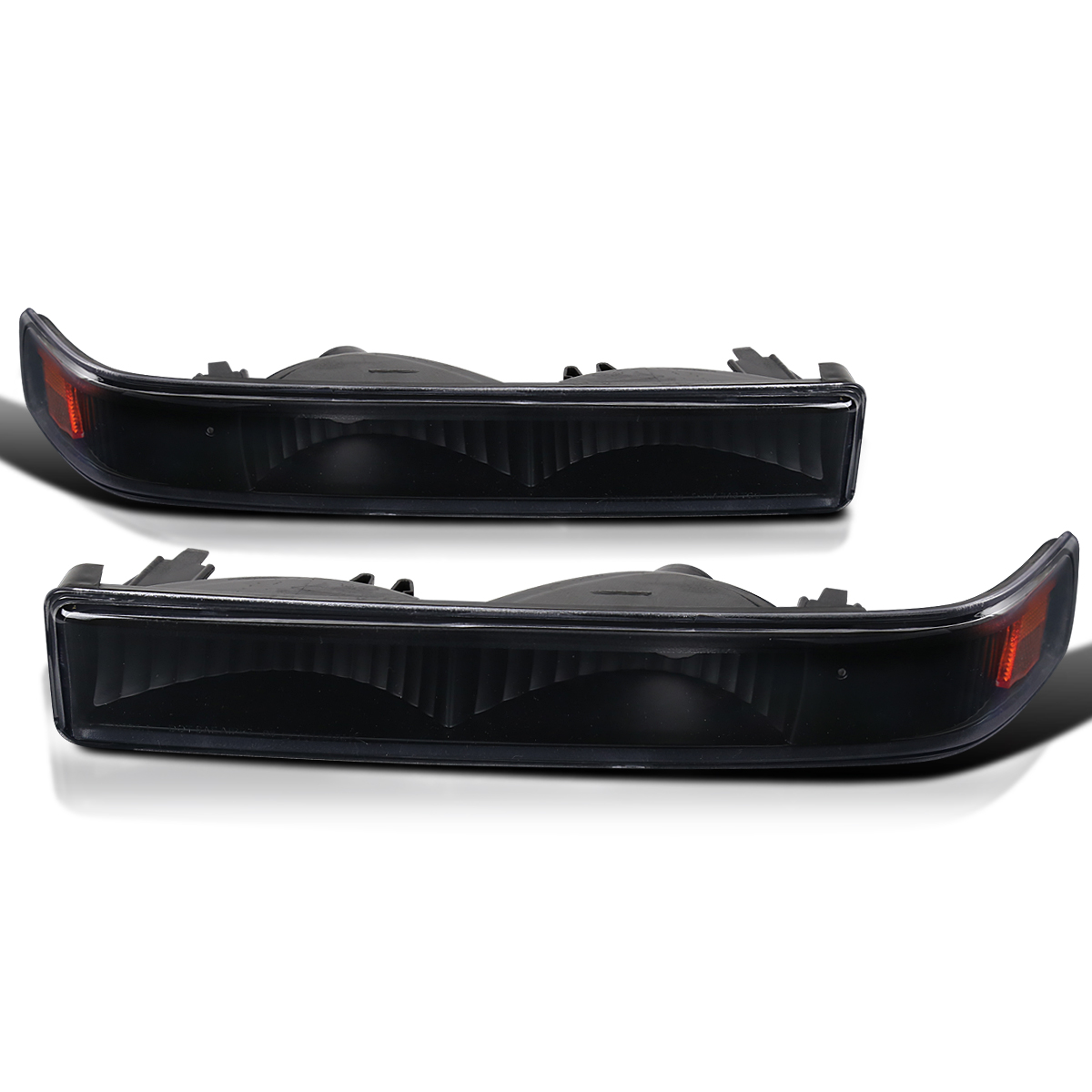 Black/Amber Corner Headlight Assembly For 98-04 Chevy S10 Pickup & Blazer – Pair