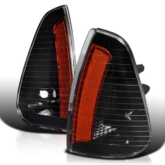 Spec-D Tuning Black Housing Clear Lens Corner Lights Compatible with 2006-2010 Dodge Charger L+R Pair Assembly