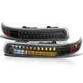 thumbnail image 1 of Spec-D Tuning Black Housing Clear Lens LED Bumper Lights Compatible with 1999-2002 Chevy Silverado, 2000-2006 Tahoe Suburban, L+R Pair Assembly, 1 of 7
