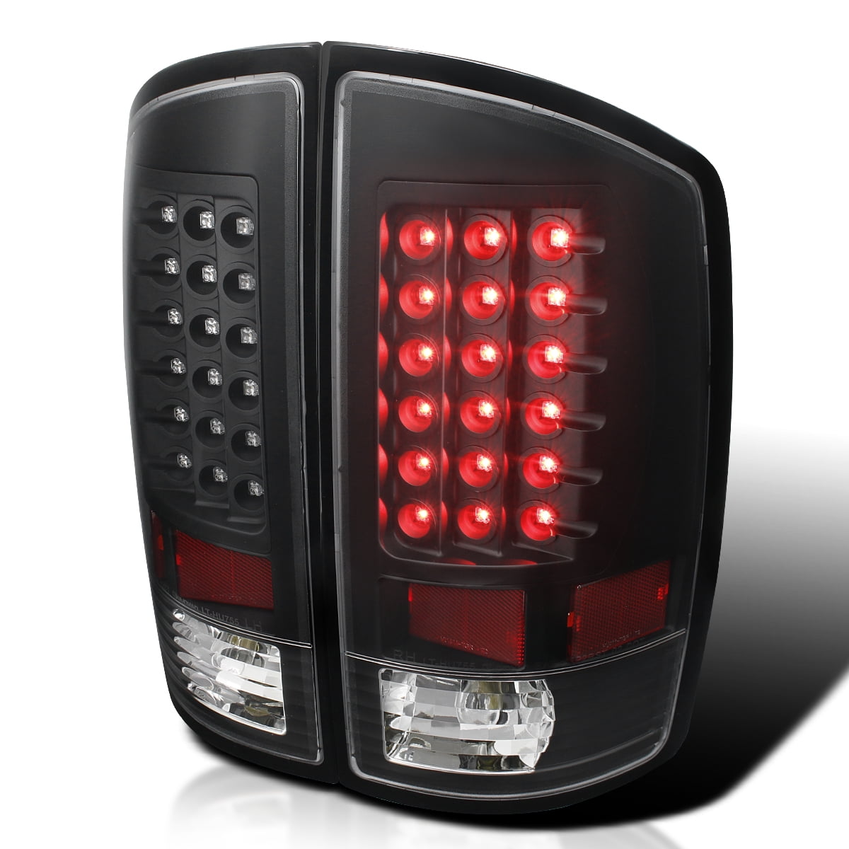Spec-D Tuning Black Housing Clear Lens LED Tail Lights Compatible