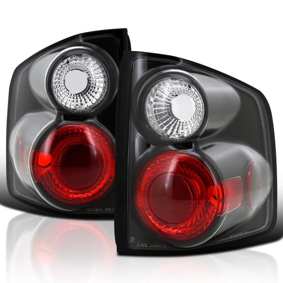Spec-D Tuning Black Housing Clear Lens Tail Lights Compatible with 1994-2004 Chevy S10, 1994-2004 GMC Sonoma, 1995-2000 Isuzu Hombre, Left + Right Pair Assembly
