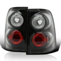 Spec-D Tuning Black Housing Clear Lens Tail Lights Compatible with 2002-2005 Ford Explorer 4-Door, Left Right Pair Assembly