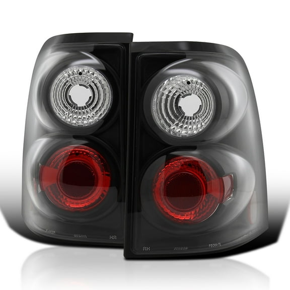 Spec-D Tuning Black Housing Clear Lens Tail Lights Compatible with 2002-2005 Ford Explorer 4-Door, Left + Right Pair Assembly