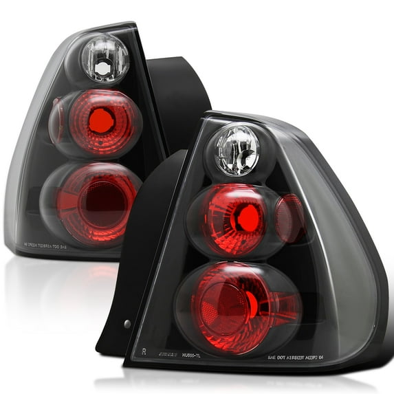 Spec-D Tuning Black Housing Clear Lens Tail Lights Compatible with 2004-2007 Chevy Malibu All Models Except Maxx, Left + Right Pair Assembly