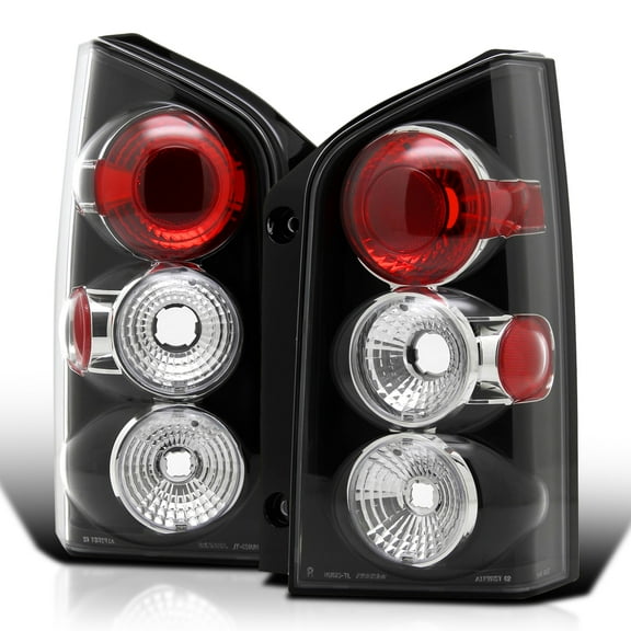 Spec-D Tuning Black Housing Clear Lens Tail Lights Compatible with 2005-2012 Nissan Pathfinder, Left + Right Pair Assembly