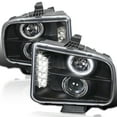 thumbnail image 1 of Spec-D Tuning Black Housing Projector Headlights Assembly Compatible with 2005-2009 Ford Mustang, Left + Right Pair Headlamps Assembly, 1 of 8