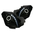 thumbnail image 1 of Spec-D Tuning Black Housing Smoke Lens Halo Projector Headlights w/ LED for 2003-2007 Cadillac CTS Head Light Assembly Left + Right Pair, 1 of 7
