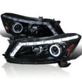 thumbnail image 1 of Spec-D Tuning Black Housing Smoke Lens LED Halo Projector Headlights Compatible with 2008-2012 Honda Accord 4-Door Sedan Left + Right Pair Headlamps Assembly, 1 of 5