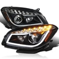 thumbnail image 1 of Spec-D Tuning Black LED Tube Projector Headlights Compatible with 2008-2012 Chevy Malibu LS / LT / LTZ, 2008-2010 Chevy Malibu Hybrid, Left + Right Pair Headlamps Assembly, 1 of 6