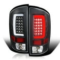 thumbnail image 1 of Spec-D Tuning Black LED Bar Tail Lights Compatible with 2002-2006 Dodge Ram 1500/2500/3500, Left + Right Pair Assembly, 1 of 5