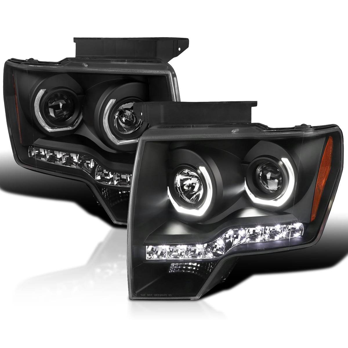 Tuning-Tec Pair LED DRL Halo Headlights FORD F150 MK12 08-14 LHD