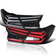 thumbnail image 1 of Spec-D Tuning Black LED Sequential Tail Lights w/ White Light Bars and Startup Animation Compatible with 2018-2022 Honda Accord 4Dr Sedan, Left + Right Pair Assembly, 1 of 5