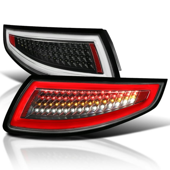 Spec-D Tuning Black LED Tail Lights Compatible with 2005-2008 Porsche 911 997 Carrera / Carrera 4 / Carrera S / Carrera 4S / Targa 4 / Targa 4S, Left + Right Pair Assembly