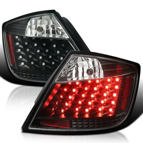 Spec-D Tuning Black LED Tail Lights Compatible with 2004-2010 Scion tC, Left + Right Pair Assembly