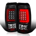 thumbnail image 1 of Spec-D Tuning Black LED Tail Lights w/ Red LED Light Bar Compatible with 1999-2002 Chevy Silverado GMC Sierra 1500/2500/3500 Models, Left + Right Pair Assembly, 1 of 7