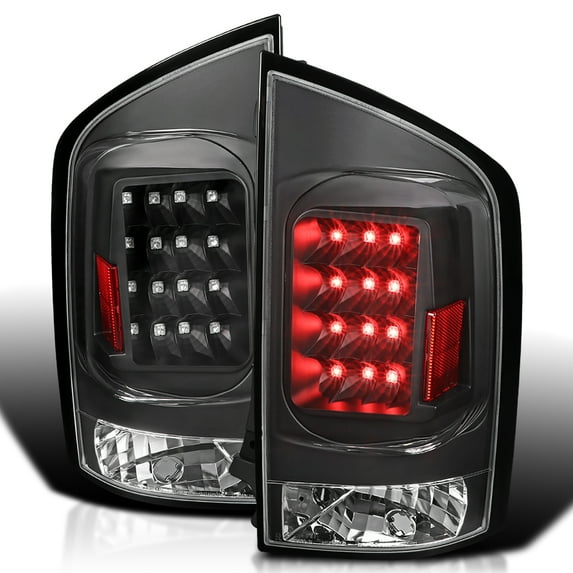 Spec-D Tuning Black LED Tail Lights w/ Signal Lamps Compatible with 2005-2015 Nissan Armada, Left + Right Pair Assembly