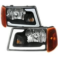 thumbnail image 1 of Spec-D Tuning Black LED Tube Headlights Compatible with 2001-2011 Ford Ranger, Left + Right Pair Headlamps Assembly, 1 of 6
