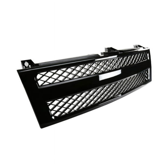 Spec-D Tuning Black Mesh 1PC Split Design Hood Grille Compatible with 1999-2002 Chevrolet Silverado Tahoe