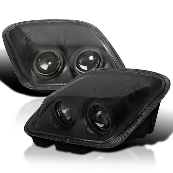 Spec-D Tuning Black Projector Headlights Compatible with 1997-2004 Chevy Corvette C5, Left + Right Pair Headlamps Assembly