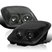 Spec-D Tuning Black Projector Headlights Compatible with 1997-2004 Chevy Corvette C5, Left + Right Pair Headlamps Assembly