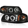 thumbnail image 1 of Spec-D Tuning Black LED Dual Halo Projector Headlights Compatible with 2000-2005 Chevy Impala, Left + Right Pair Headlamps Assembly, 1 of 5