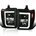 thumbnail image 1 of Spec-D Tuning Black Projector Headlights w/ LED Bar Compatible with 2008-2010 Ford F-250, F-350, F-450, F-550 Super Duty, Left + Right Pair Headlamps Assembly, 1 of 5