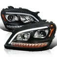 thumbnail image 1 of Spec-D Tuning Black Projector Headlights w/ LED Sequential Signal Compatible with 2006-2008 Mercedes Benz W164 ML350 ML500 ML-Class, Left + Right Pair Headlamps Assembly, 1 of 6