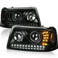 thumbnail image 1 of Spec-D Tuning Black Projector Headlights w/ LED Strip and LED Turn Signal Compatible with 2001-2011 Ford Ranger, Left + Right Pair Headlamps Assembly, 1 of 5