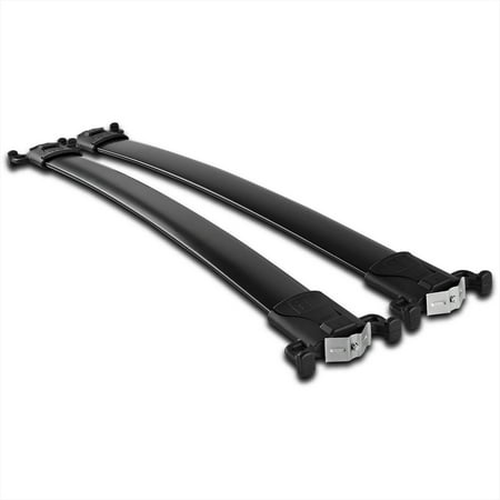 Spec-D Tuning Black Roof Cross Bars Rack Luggage Cargo Carrier Compatible with Chevy Equinox GMC Terrain 2010-2017