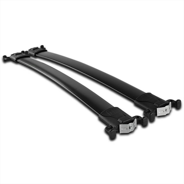 SpecD Tuning Black Roof Cross Bars Rack Luggage Cargo Carrier Compatible with Chevy Equinox GMC