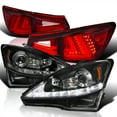 thumbnail image 1 of Spec-D Tuning Black SMD LED Signal Projector Headlights + Red LED Tail Lamps Compatible with 2006-2008 Lexus IS 250, 1 of 7