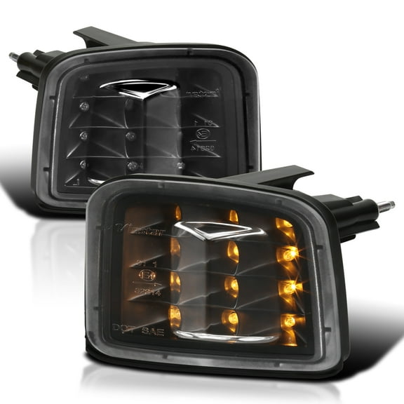 Spec-D Tuning Black Sequential LED Bumper Lights Compatible with 2015-2021 Subaru Impreza WRX / STI, L+R Pair Assembly