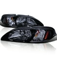 thumbnail image 1 of Spec-D Tuning Black Smoke 1PC Style Headlights Compatible with 1994-1998 Ford Mustang Left + Right Pair Head Lights Lamp Assembly, 1 of 6