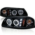 thumbnail image 1 of Spec-D Tuning Black Smoke LED Dual Halo Projector Headlights Compatible with 2000-2005 Chevy Impala, Left + Right Pair Headlamps Assembly, 1 of 5