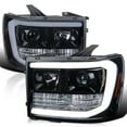 thumbnail image 1 of Spec-D Tuning Black Smoke Projector Headlights w/ LED Tube Compatible with 2007-2013 GMC Sierra 1500, 2500HD, 3500HD, Left + Right Pair Headlamps Assembly, 1 of 7